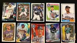 Julio Rodriguez Lot of 10 base and insert baseball cards