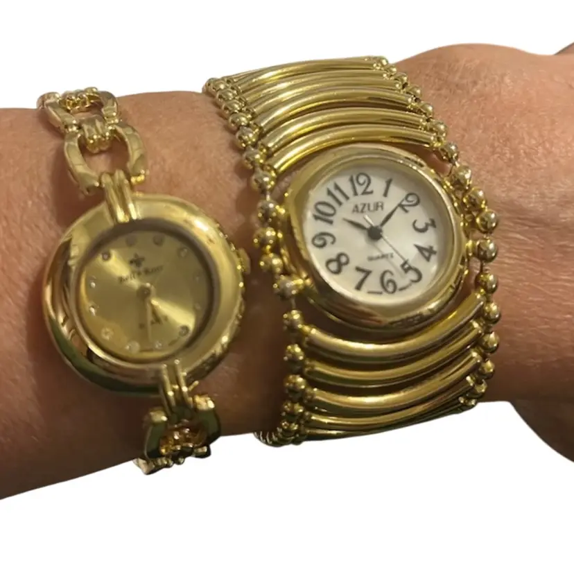 Lot Of 2 Vintage Gold Tone Watches