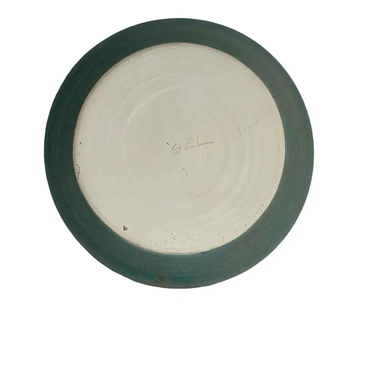 GAEL Hiller Pottery Cottage Memories Trinket Dish Raised Trees 7"