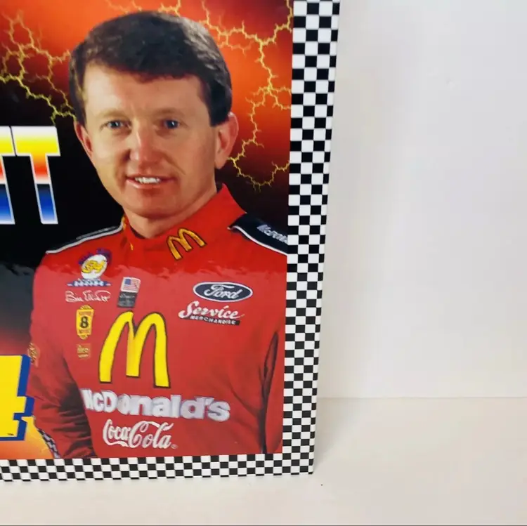 Vintage 90s Nascar Driver Bill Elliot School 3 Ring Binder Notebook
