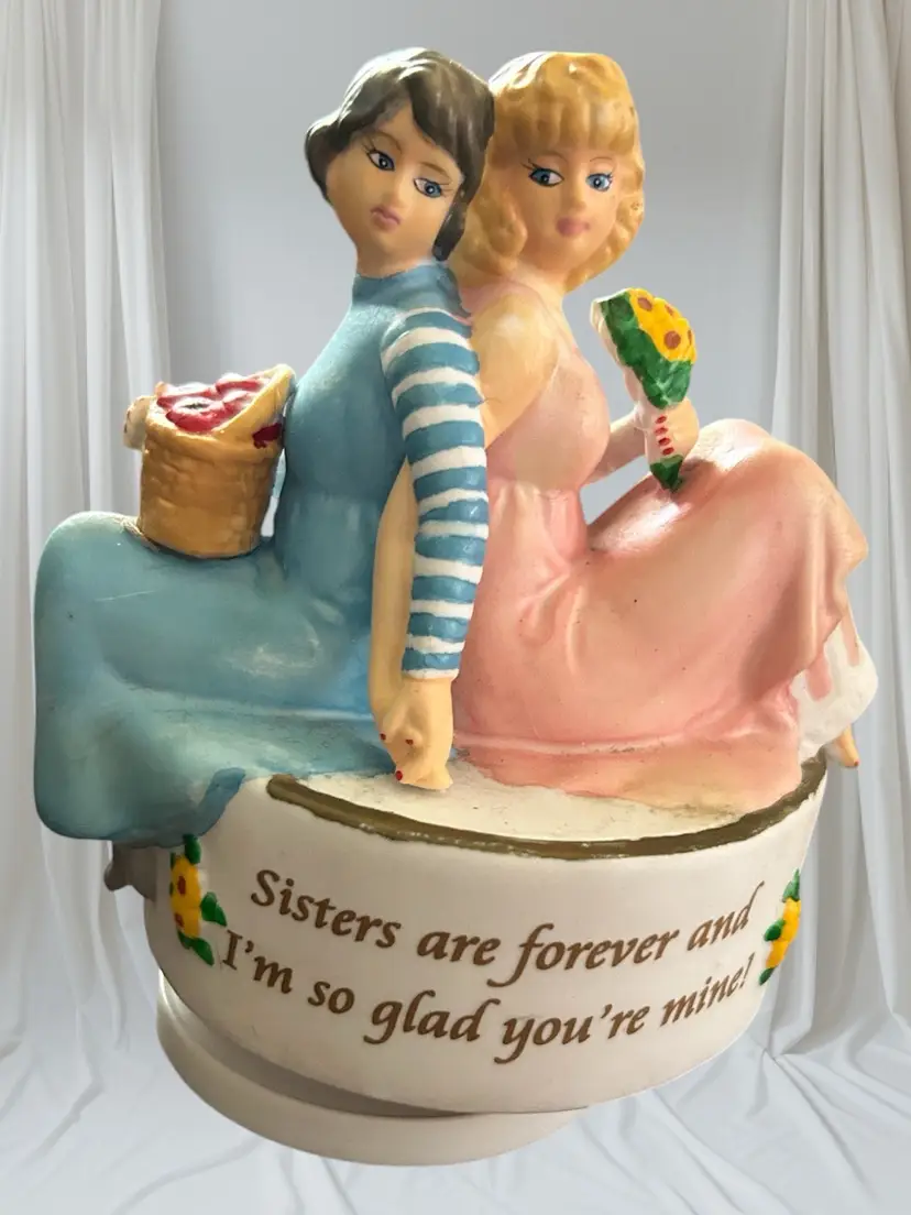 Vintage Sisters Musical Figurine-JSNY
