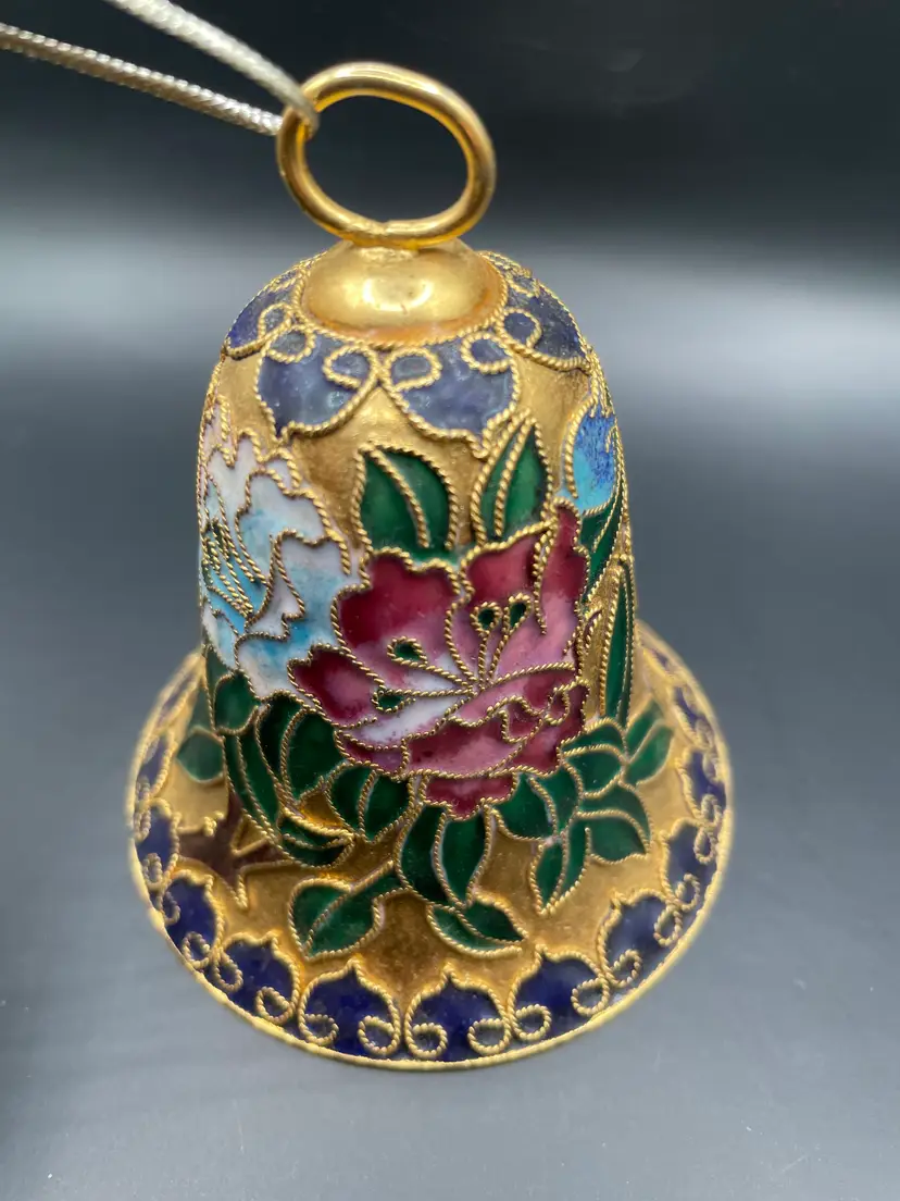 Cloisonné Hanging Floral Bell
