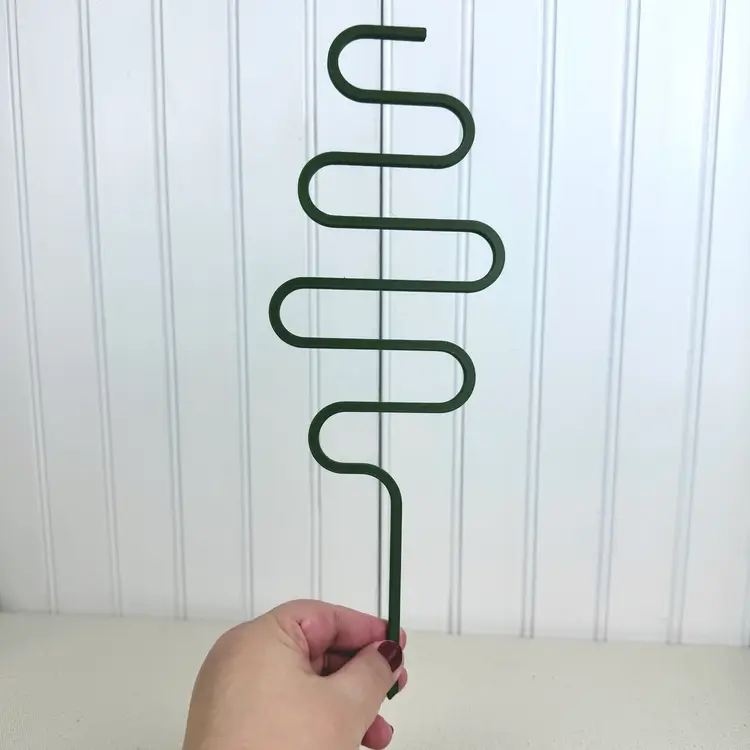 Modern Plant Trellis, Squiggle Shaped Plant Support, Indoor Garden Decor, 12.375" tall