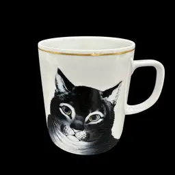 Metropolitan Museum of Art (MMA) "The Favorite Cat" by Nathaniel Currier Cup Limoges