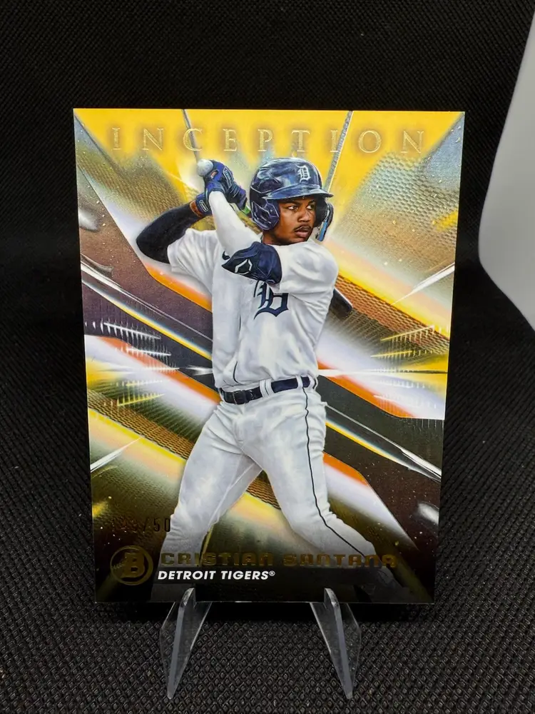 2023 Bowman Inception Cristian Santana Gold Foil /50 Detroit Tigers