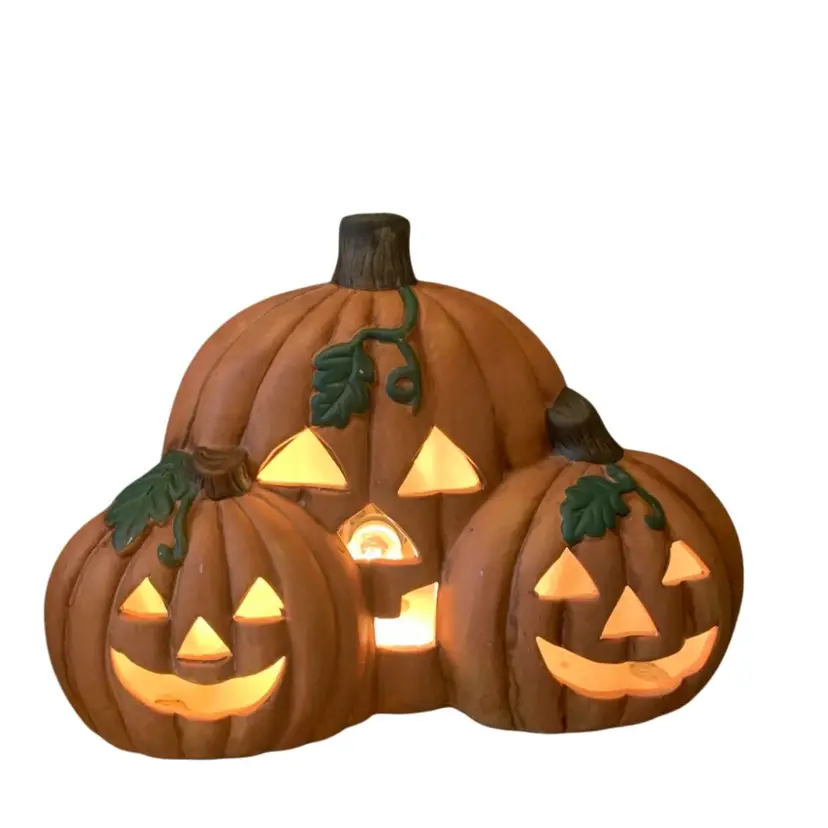 Lighted Pumpkin Tiro 9 X 7 X 4 Inches