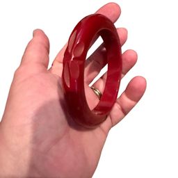 Black Bakelite bangle tested  - Bakelite Bangle Tested