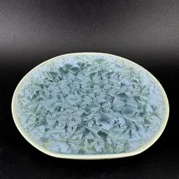 Kotobuki Crystalline Glazed Ceramic Plate