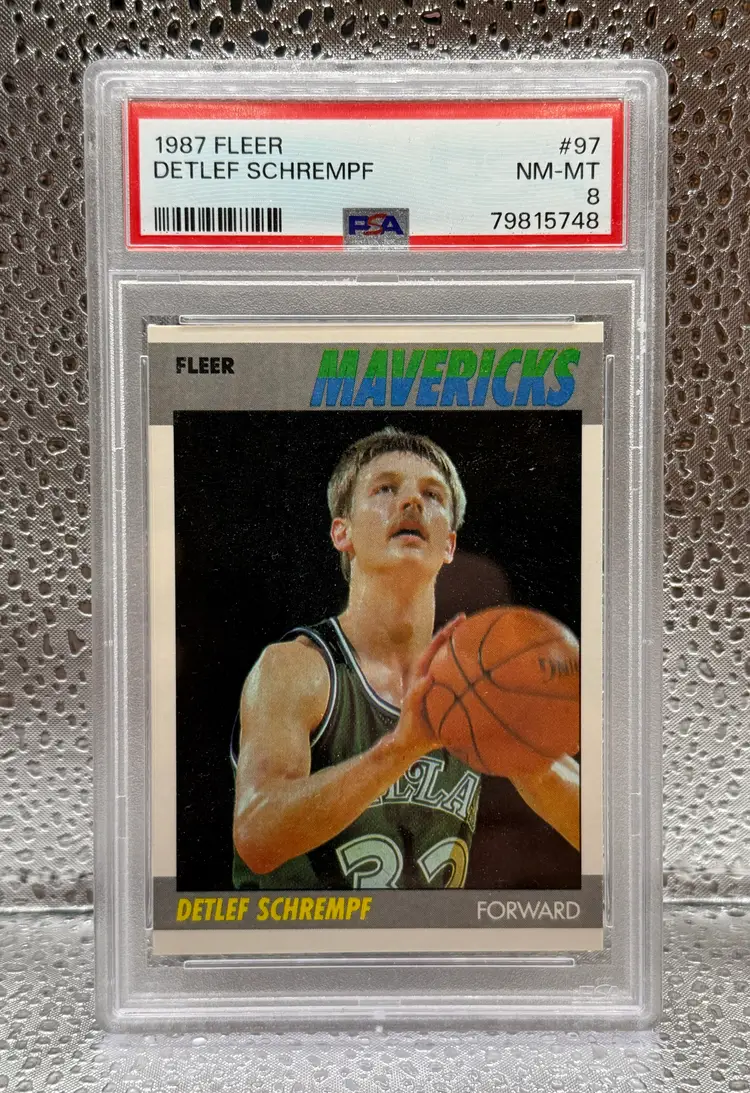 Detlef Schrempf - 1987 Fleer - Dallas Mavericks - PSA 7
