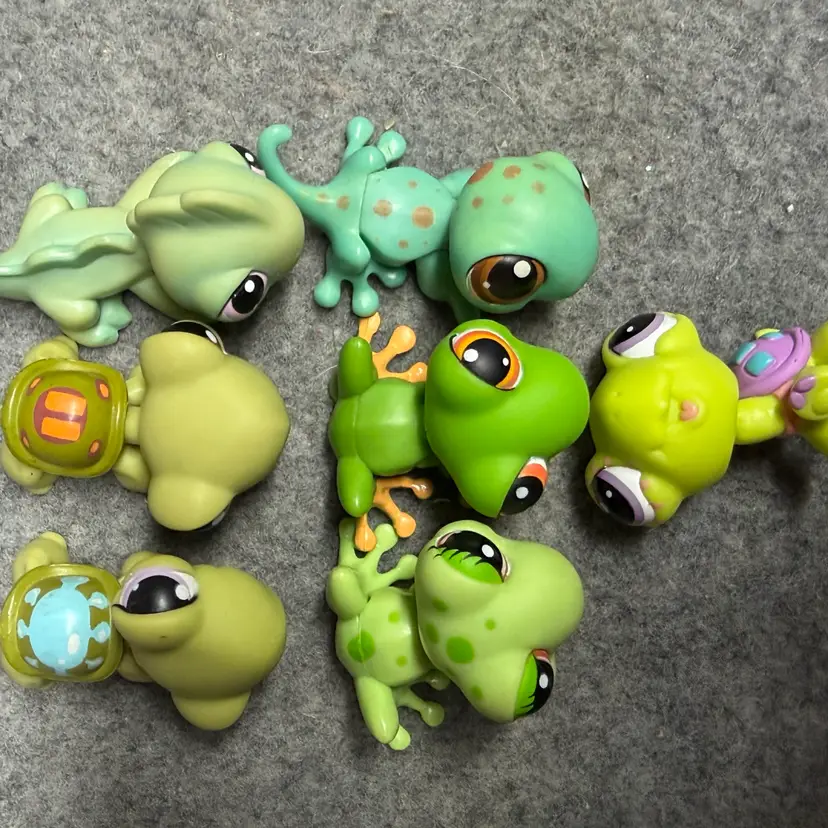 Littlest Pet Shop Turtle/reptile Lot Of 7