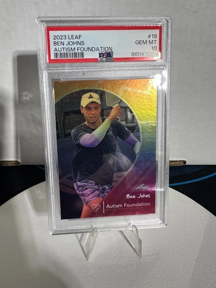 POP 4! 2023 Leaf Autism Foundation Ben Johns Pickleball #19! PSA 10-GEM MT! RARE