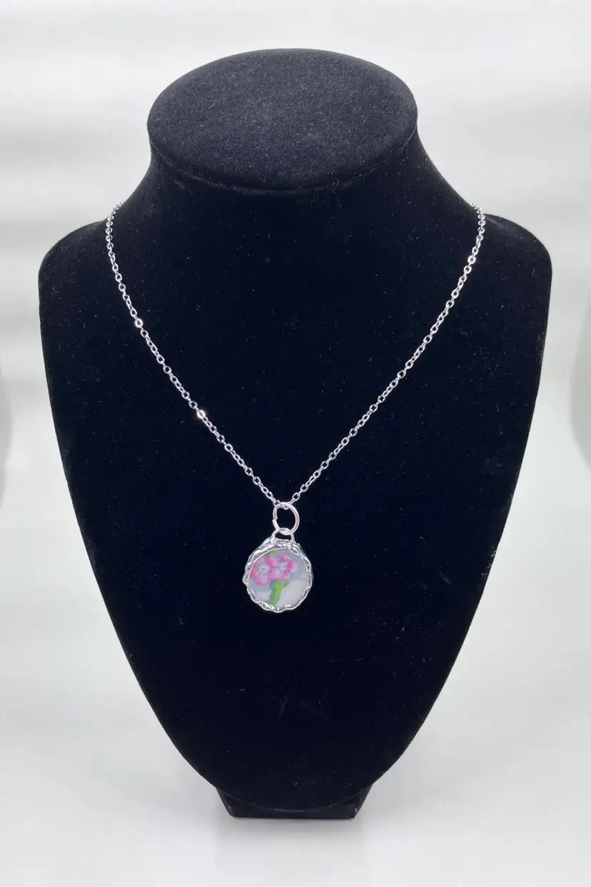 Handmade Vintage Dishware Necklace #1
