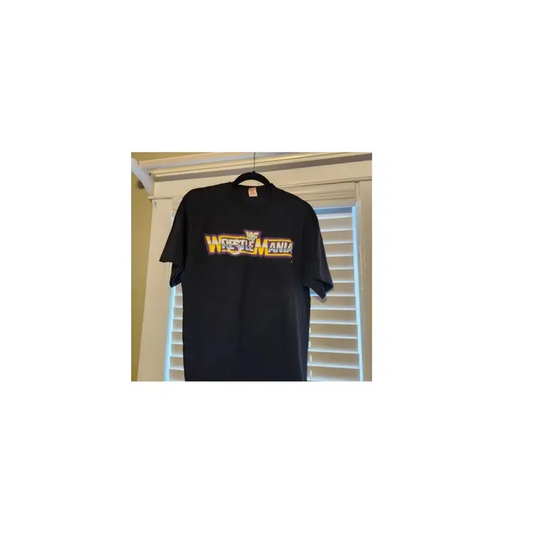 Vintage WrestleMania Black T-Shirt -  Wrestling Memorabilia