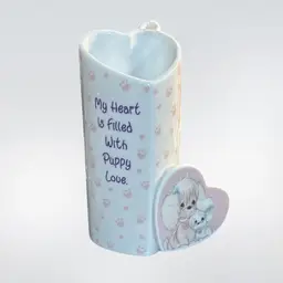 P - Precious Moments Vase With Paw Prints