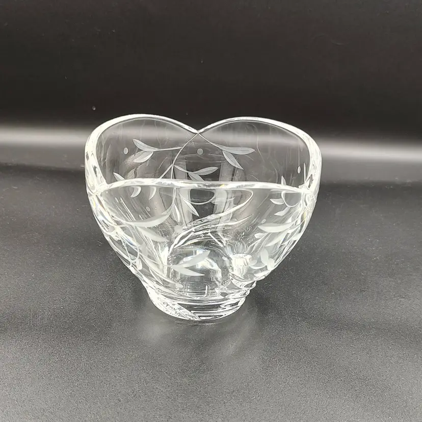 Lenox Lead Crystal Clear Etched Nut Bowl