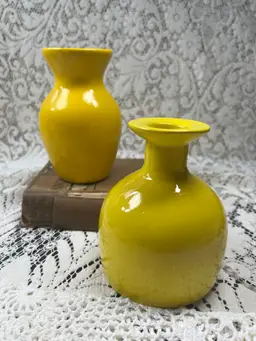 Buyers Choice Of One Yellow Pottery Vase
