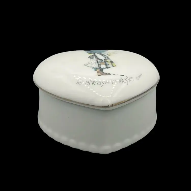 VTG Holly Hobbie Heart Shaped Trinket Box