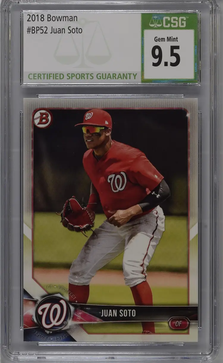 Juan Soto 2018 Bowman Prospects BP52 CGC Gem Mint 10