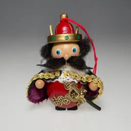 Steinbach King Wooden Christmas Ornament Germany Vintage 3.25"