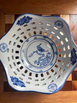 Asian ceramic fruit bowl