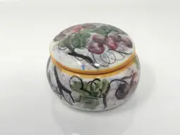 Firenze Italy Miniature Pottery Trinket Box M. G. Design