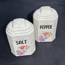 Vintage Harker Pottery,  Salt and Pepper Shakers, 4 1/2" Tall