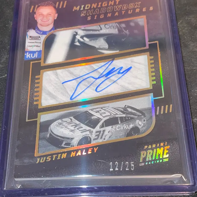 Justin Haley Midnight Shadowbox Signatures 12/25