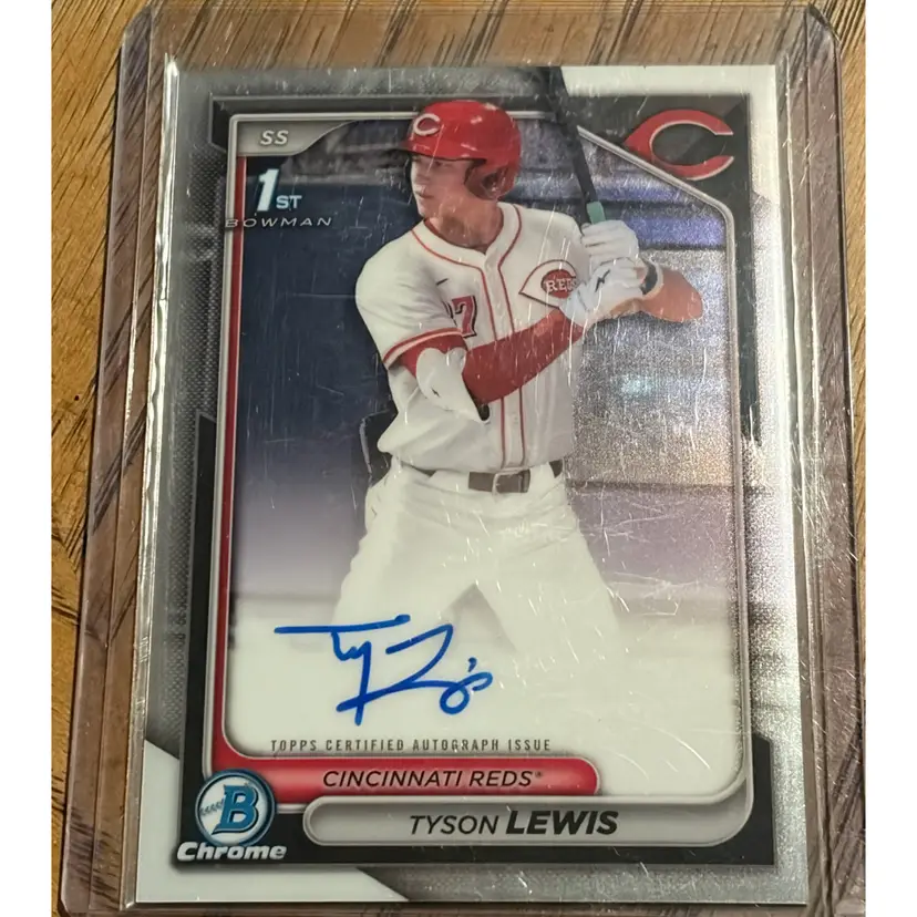 2024 Bowman Draft Tyson Lewis Chrome Auto Cincinnati Reds