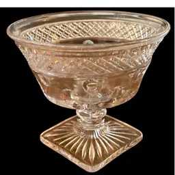 McKee Vintage Glass- Opal Pattern- Sherbet Dishes- Set Of 6- about 4” diameter, 3.5” high