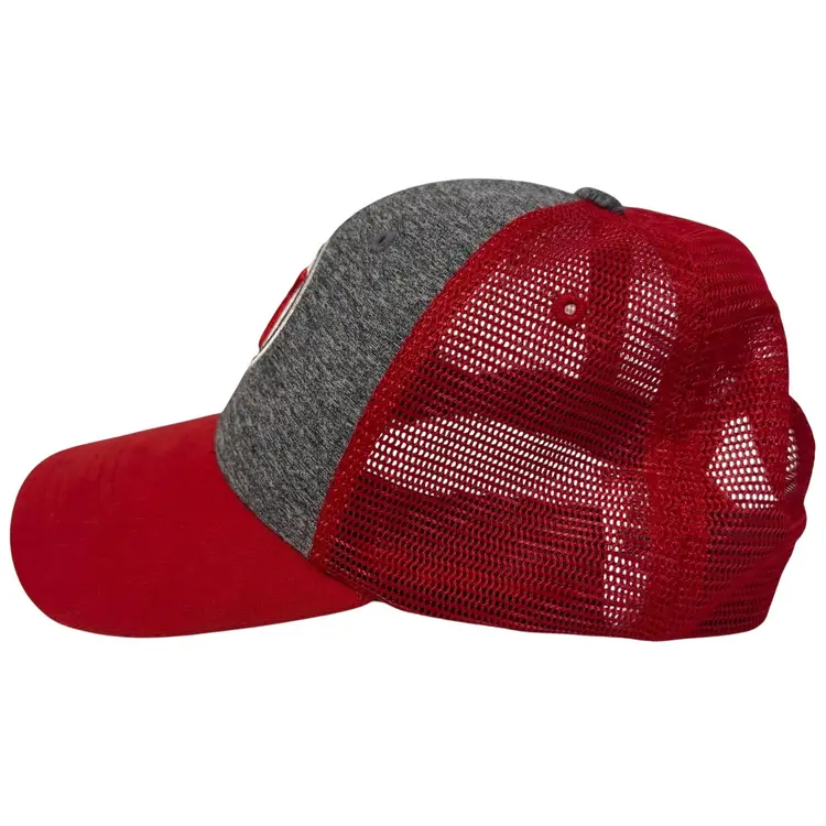 University of Utah Utes NCAA Heather Gray & Red Trucker Style Snapback
