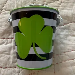 Small Striped Bucket With Shamrock