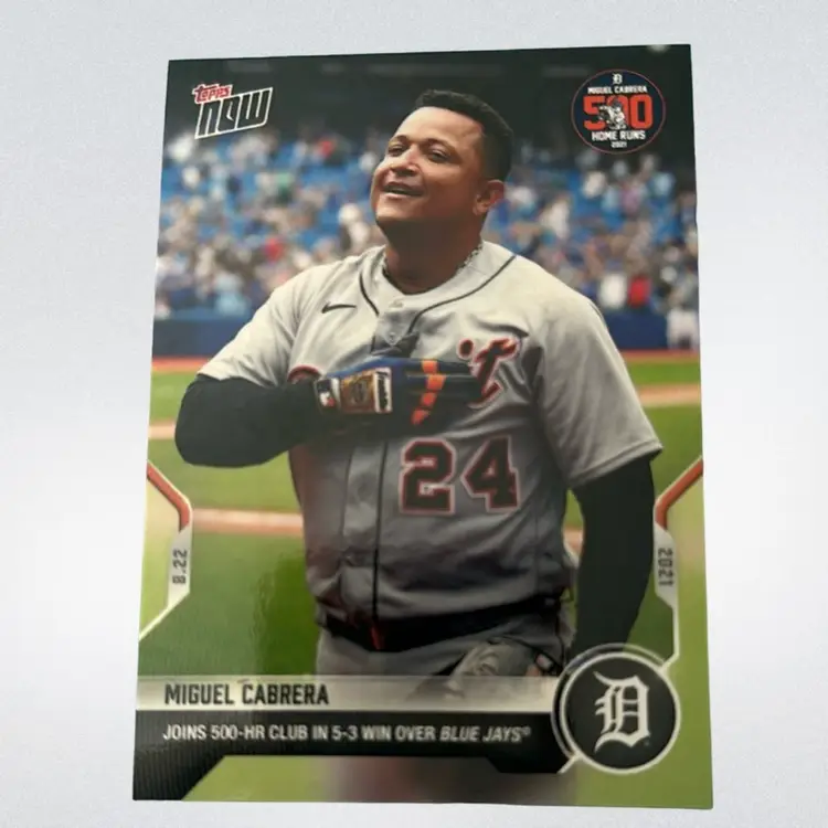 Miguel Cabrera 500 Home Runs Topps Now . Pwe Shipping