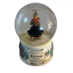 American Girl Doll Kirsten Snow Globe Hallmark Retired- Rare