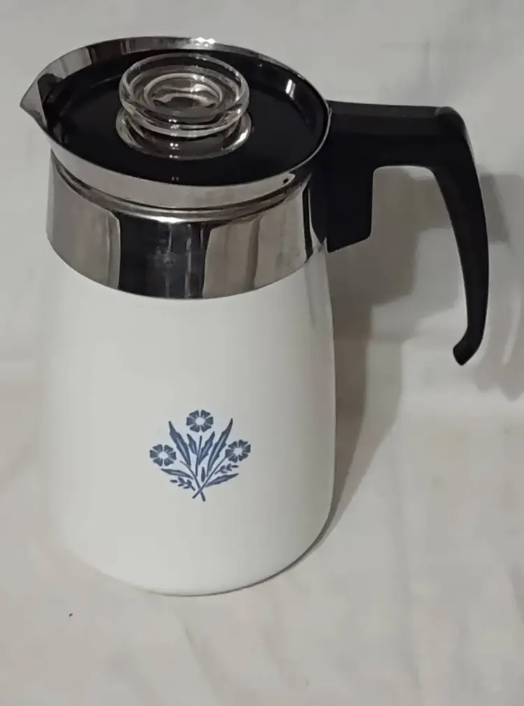 VTG Corning Coffee Percolator Stovetop COMPLETE 6 cup EUC