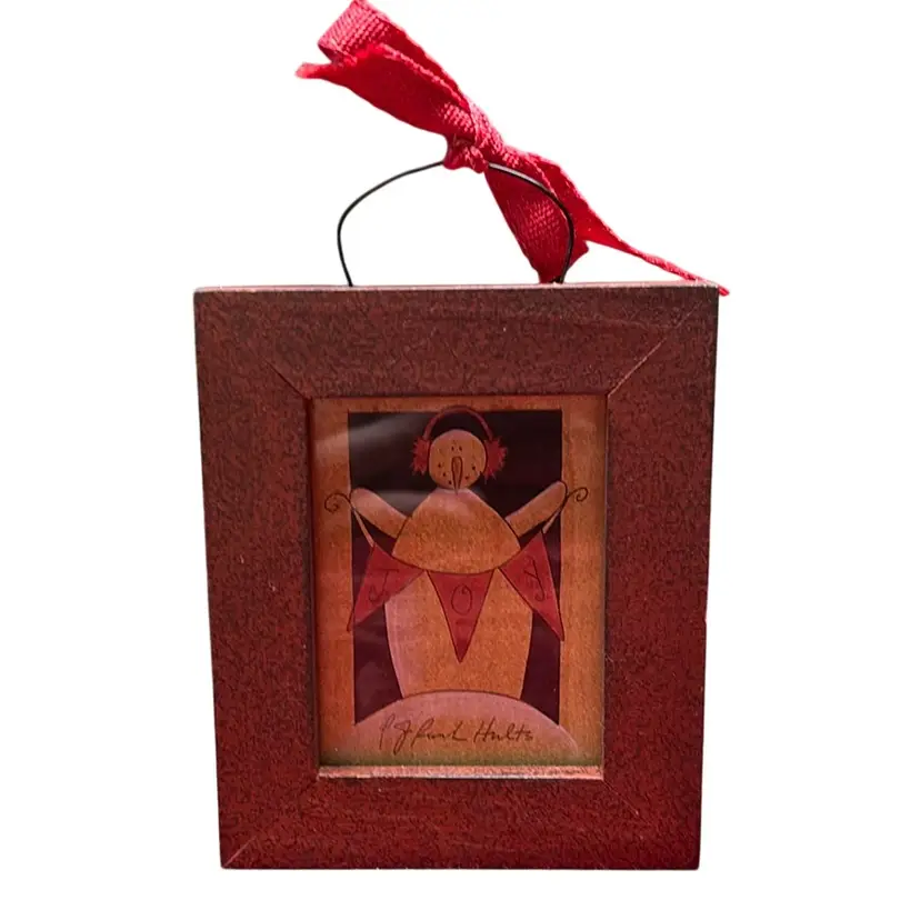 Snowman Framed Folk Art