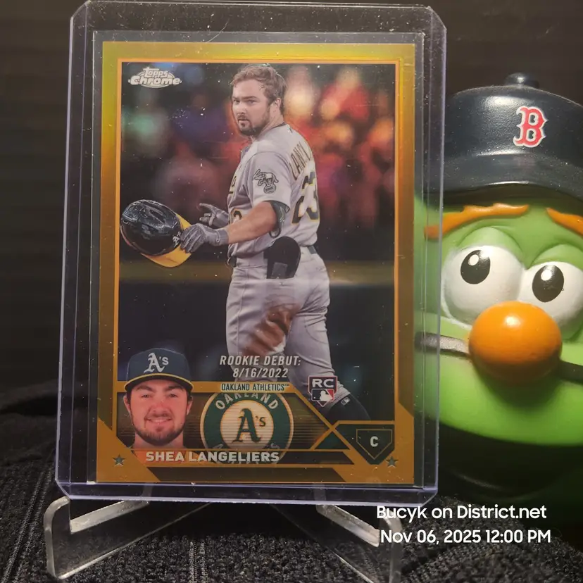 2023 Topps Chrome Update Rookie Debut Gold - Shea Langeliers Oakland Athletics 50/50