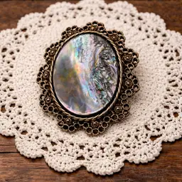 Vintage Abalone Shell Brooch