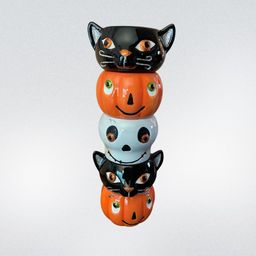 Halloween Hallmark Ceramic Stackable Tealight Candle Holders Set Of 5