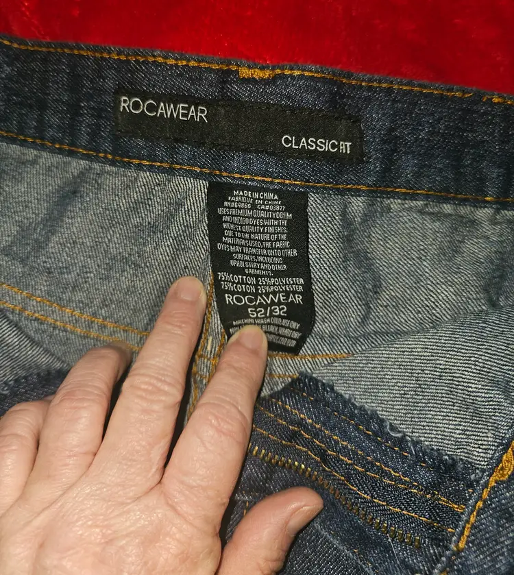 Rocawear Jeans Blue Denim Classic Fit Baggy Hip Hop Y2K Streetwear Mens 52x32