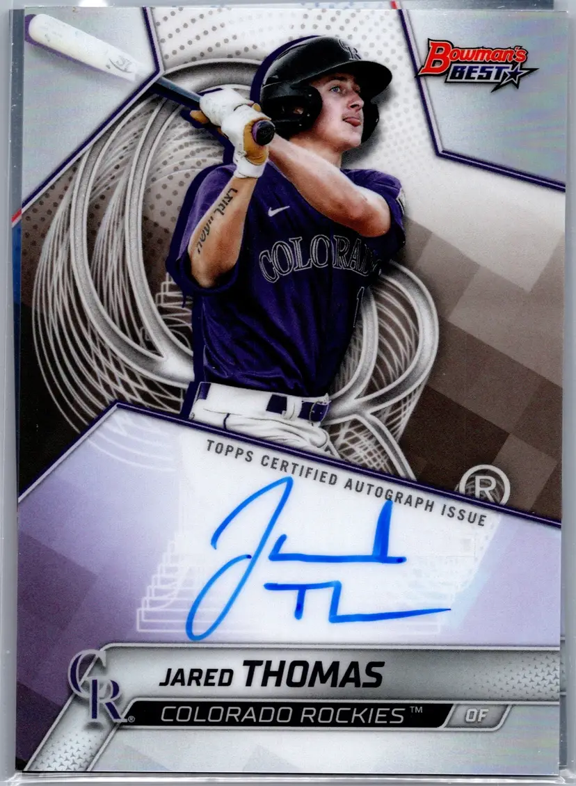 2025 Bowman's Best Jared Thomas #B25-JTH Best of Auto Rockies