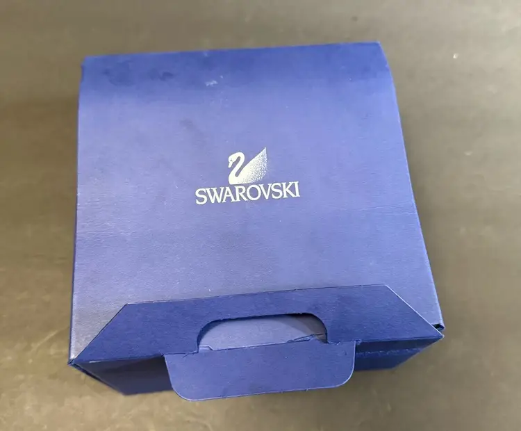 SWAROVSKI Votive Candle Holder With Case Crystal Gift With Box