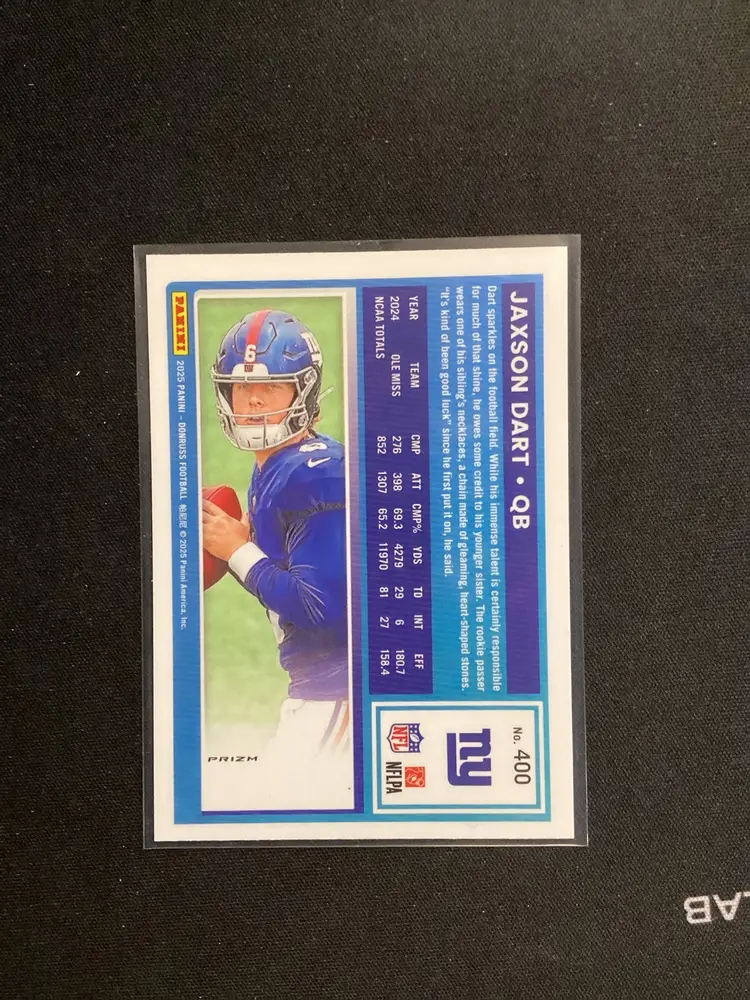 2025 Panini Donruss Jaxson Dart Optic Red Pandora #400 RC GIANTS