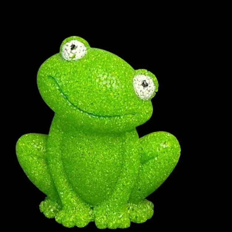 Vintage Smiling Frog Night Light/Lamp Green Melted Popcorn Plastic 2005
8-1/2” T x 7” L x 4-1/4” W