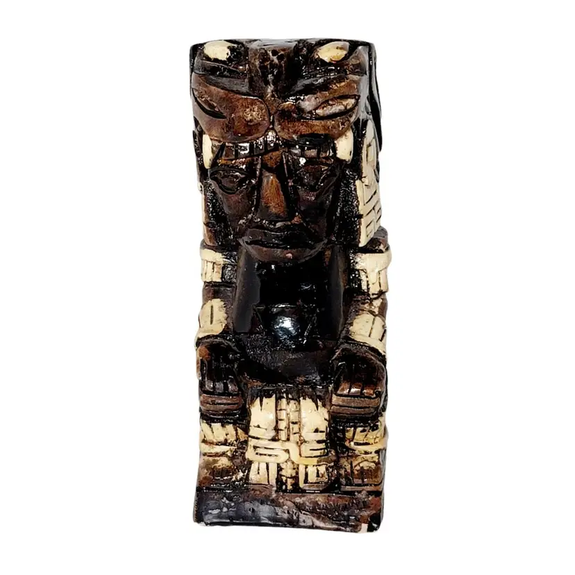 Tiki Vintage Hand Carved Wood Wooden Carving Bar Totem Statue