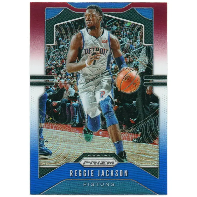 2019-20 Panini Prizm Basketball #95 Reggie Jackson Red, White, and Blue Prizm