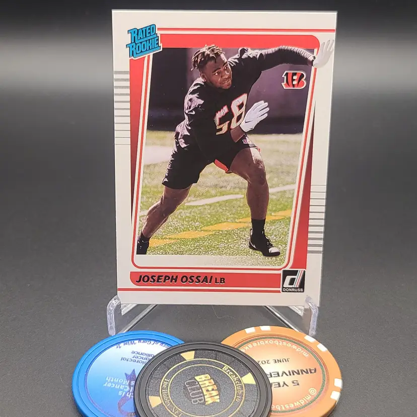 Joseph Ossai Rated Rookie 2021 Panini Donruss Football Card # Pass 327 - Cincinnati Bengals