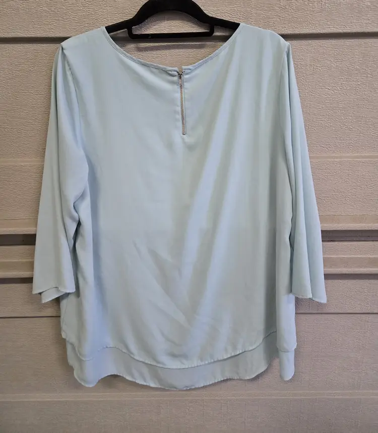 The Limited Women's Light Blue Casual 3/4 Sleeve Top Size XL