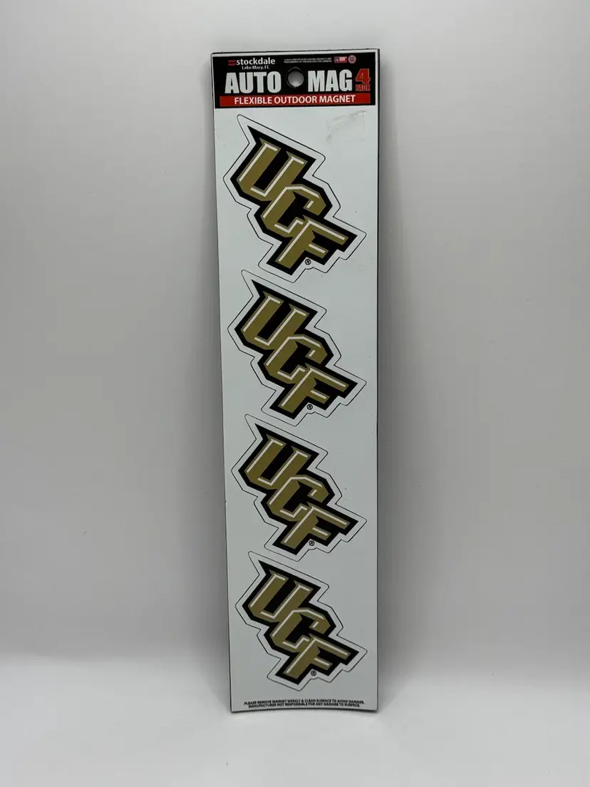 NCAA - UCF Knights - Flexible Outdoor Magnets Strip of Four 3" - Licensed - NEW