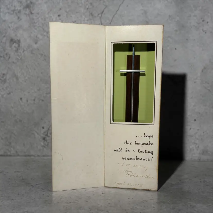 VTG Cawley Gifts Silver Cross Walnut Wood Cross Confirmation Wedding Religious