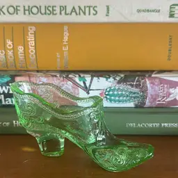 Vintage glass shoe